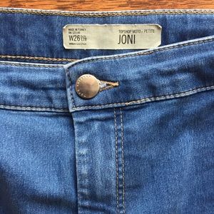 Topshop Joni high waisted distressed jeans petite